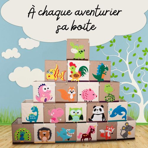 Boîte De Rangement En Tissu Pour Enfant "dinosaure Diplodocus"