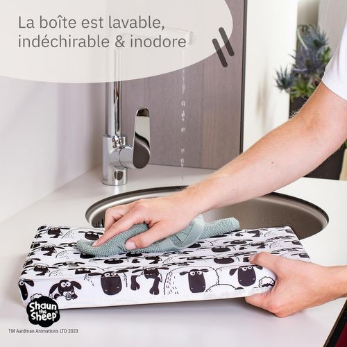 Boîte De Rangement Avec Couvercle Fond Blanc Lifeney Shaun Le Mouton