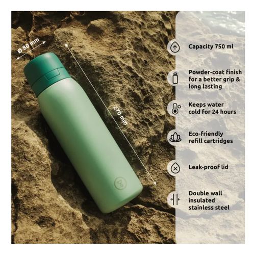 Bouteille Isotherme Filtrante 0.7l Vert Btlpro-g101