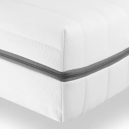 Matelas Mousse 90x200 cm Mi-ferme et Ferme, Hauteur 18cm, 7 Zones