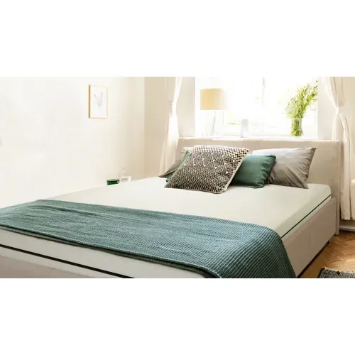 Matelas Mousse 140x200 cm, 7 Zones Mi-ferme et Ferme Avec Housse Amovible