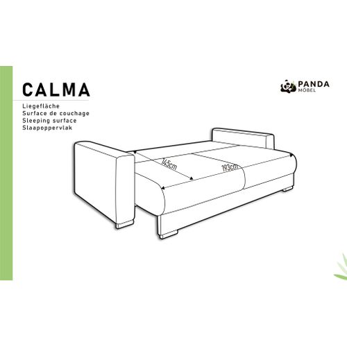 Calma Canapé-lit Avec Coffre 3 Places Style Moderne - Beige