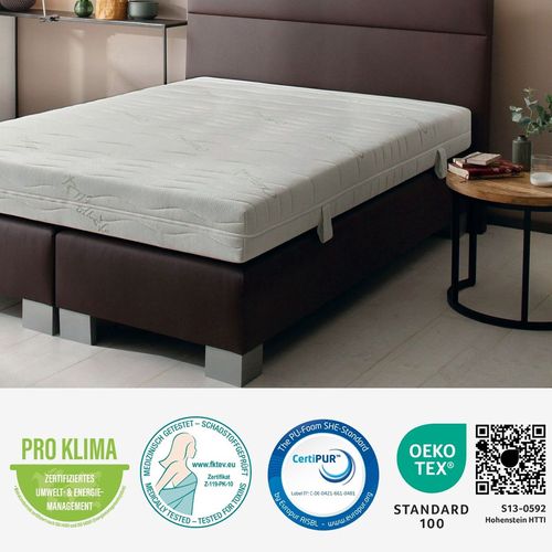 Matelas Mousse 120x200 cm Très Ferme, Hauteur 18cm, 7 Zones