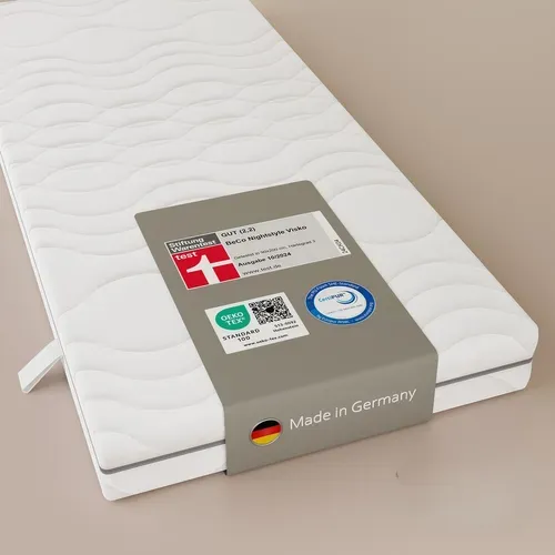 Matelas Mousse H2, 80x200 cm NIGHTSTYLE VISCO Épaisseur 18 cm, 7 Zones