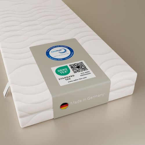 Matelas Mousse 80x200 cm Gel H2 H3  Dynamic Épaisseur 19 cm, 7 Zones