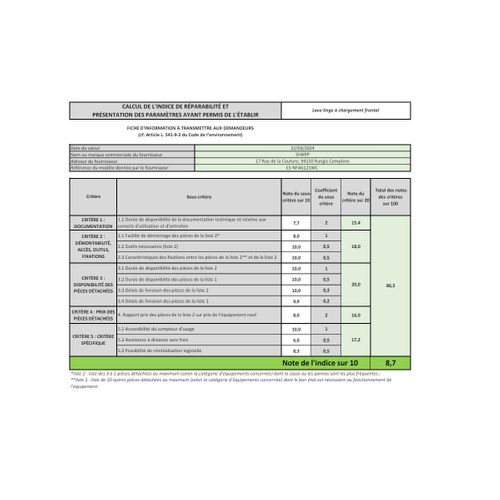 Lave-linge frontal 6kg 1200 tours/min - Sharp Esnfa6121wc