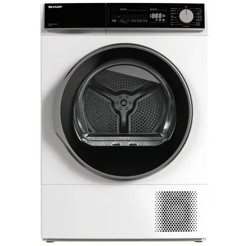Sèche linge hublot SHARP KD-NHB2S7GWE-FR 12 kg vue de face