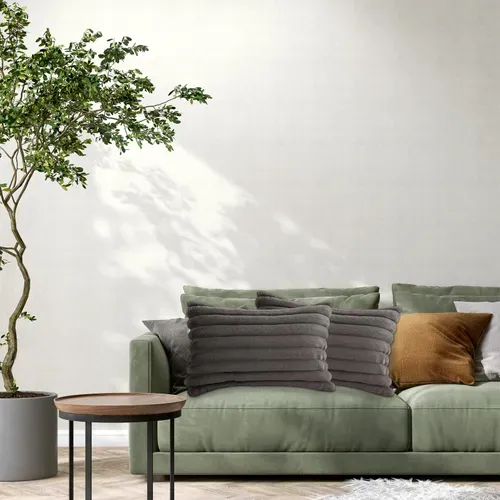 Housses De Coussin 30x50cm, Lot De 2, Fermeture Éclair Dissimulée, Velours Simple Face, Gris