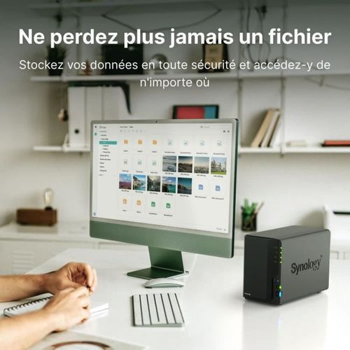 Nas 2 Baies Compact Pour Pme, Intel Celeron J4125, 2 Go Ddr4