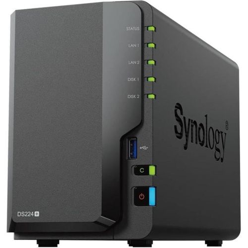 Nas 2 Baies Compact Pour Pme, Intel Celeron J4125, 2 Go Ddr4