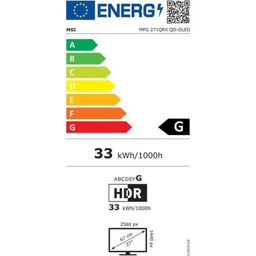 Écran Gaming 26,5" Qd-oled Wqhd 360 Hz 0,03 Ms Hdr True Black