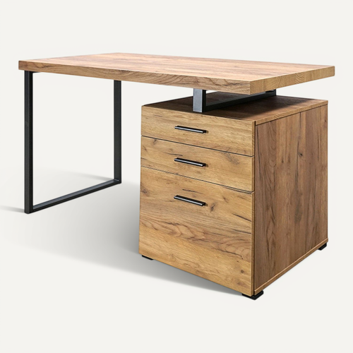 Bureau 3 Tiroirs Pied Métal Elton