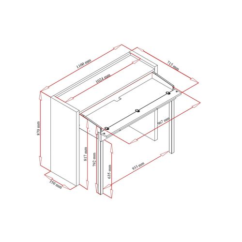 Console Bureau Extensible En Bois - Randall
