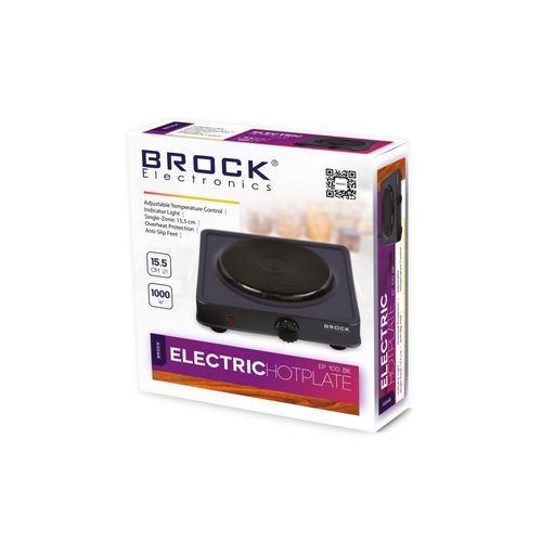 Ep100bk - Plaque De Cuisson Electrique Posable - 1 Feu - 1000w - Noir