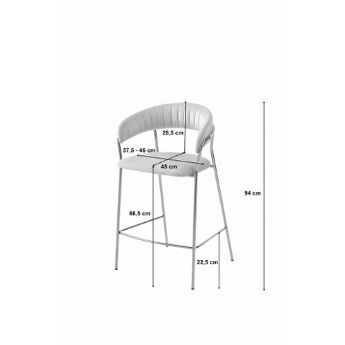 Tabouret De Bar  Badia Siège Beige, Base En Doré, Siège Ergonomique, Siège Rembourré En Velours