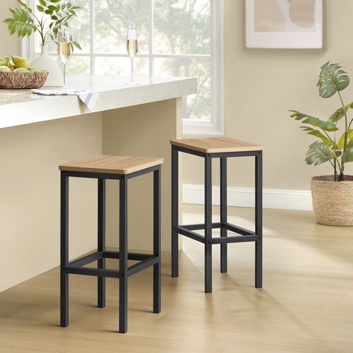 Tabouret De Bar Lot De 2 Lbc065b11 Siège De Sonoma, Repose-pieds, Structure En Acier Robuste