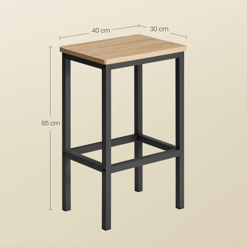 Tabouret De Bar Lot De 2 Lbc065b11 Siège De Sonoma, Repose-pieds, Structure En Acier Robuste