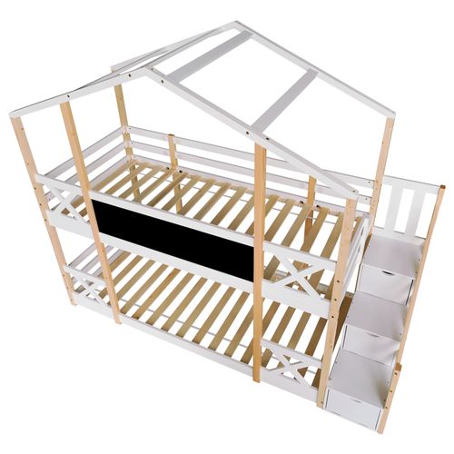 Échelle Bois Massif 250cm - Pour Mezzanine, Lit Superposé, Marches 9cm Large