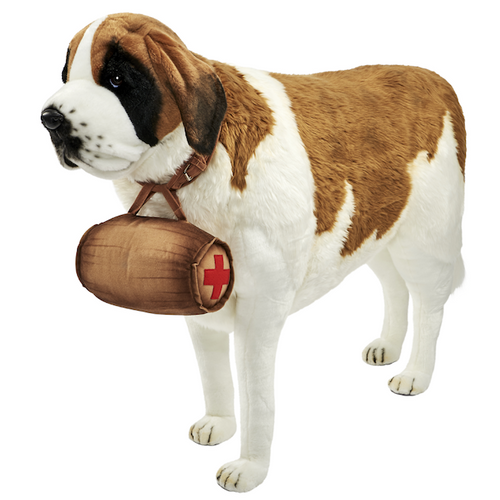 Hansa Peluche Geante St Bernard 4 Pattes 135 Cm L