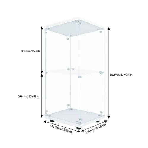 Vitrine En Verre Avec Éclairage LED Pour Salon, Blanc