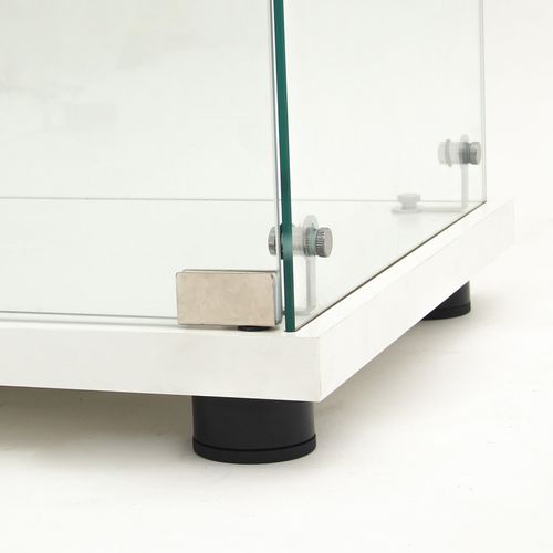 Vitrine En Verre Avec Éclairage LED Pour Salon, Blanc