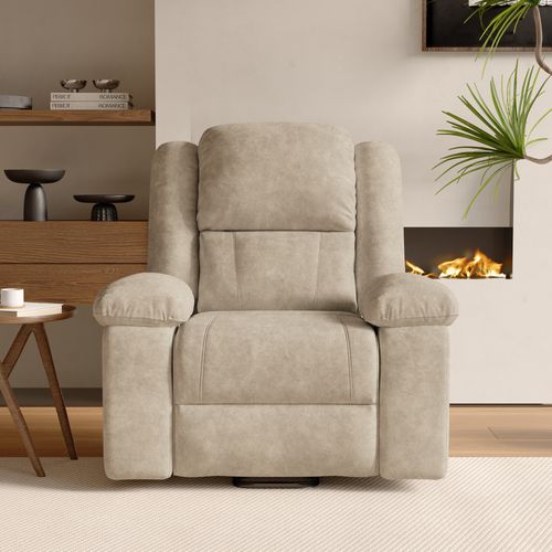Fauteuil De Massage Électrique Avec Fonction D'inclinaison Et Chauffage Par Vibration,beige
