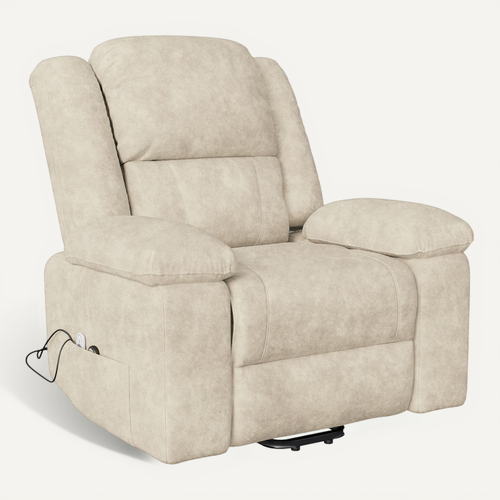 Fauteuil De Massage Électrique Avec Fonction D'inclinaison Et Chauffage Par Vibration,beige