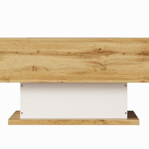 Table Basse, Avec Lumières LED, En Verre, Avec Deux Tiroirs