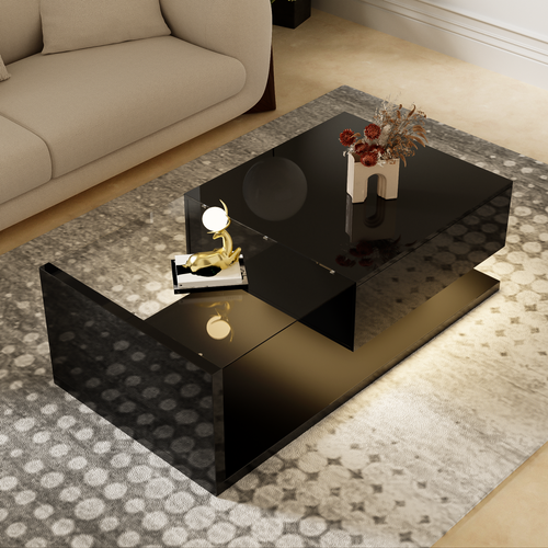 Table Basse - Effet LED - Noir