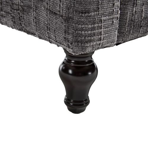 Canapé 2 Places Moderne - Pieds Bois, Éclairage LED, Gris