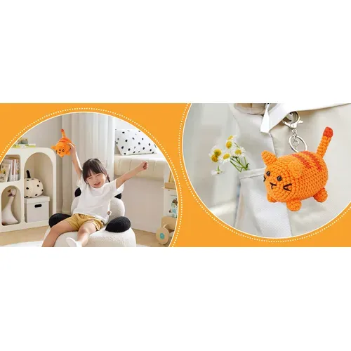 Kit De Crochet Pour Débutants, Un Kit Complet Avec Tutoriels Vidéo étape Par étape - Orange Cat