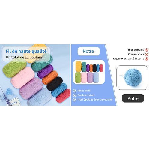 Kit De Crochet Complet Pour Débutants, Convenant Aux Adultes Et Aux Enfants, Avec Tutoriels Vidéo