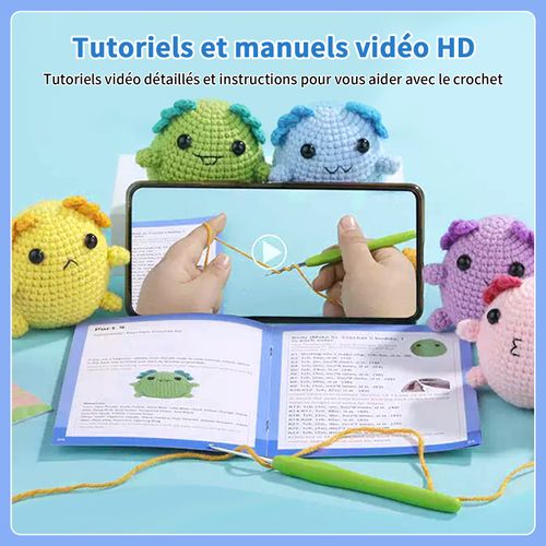Kit De Crochet Complet Pour Débutants, Convenant Aux Adultes Et Aux Enfants, Avec Tutoriels Vidéo