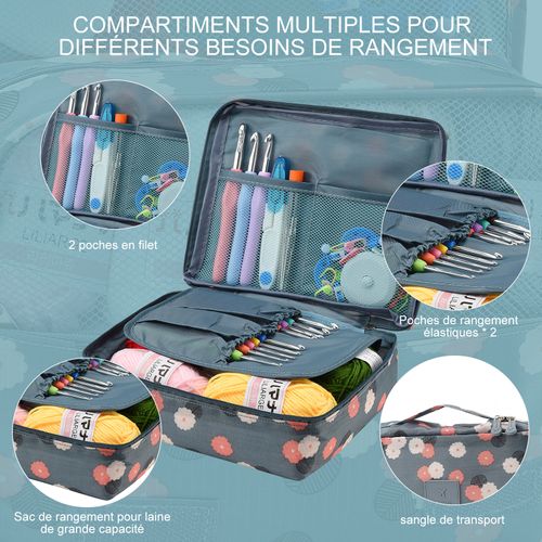 Kit De Crochet Pour Débutants, Avec Accessoires De Tricot Ergonomiques Et Sac De Rangement