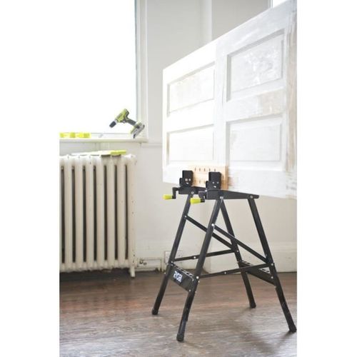 Établi Pliable Plateau Bambou Orientable 90° - Charge 100 Kg
