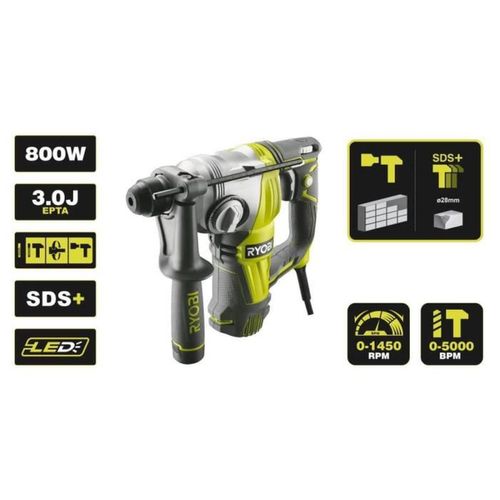 Perforateur Sds+ 800 W 3,0 J 4 Modes Avec Coffret