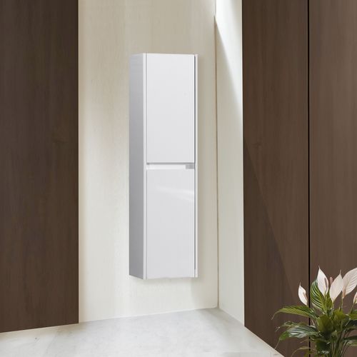 Colonne Salle De Bain 120 Cm Blanc Laqué Aquadoli-jindoli