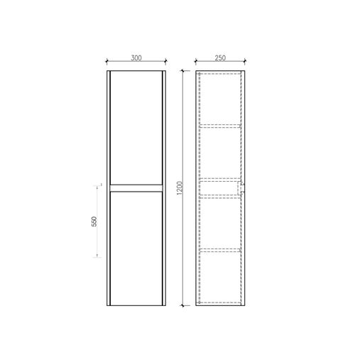 Colonne Salle De Bain 120 Cm Blanc Laqué Aquadoli-jindoli