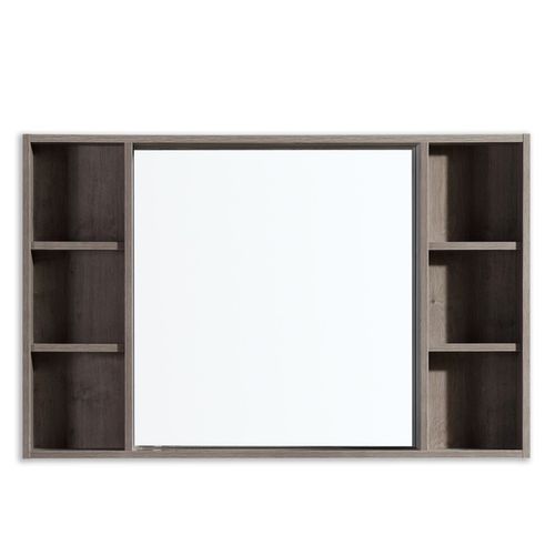 Armoire De Salle De Bain Avec Miroir Chêne Brun 120 Cm Aquanoma