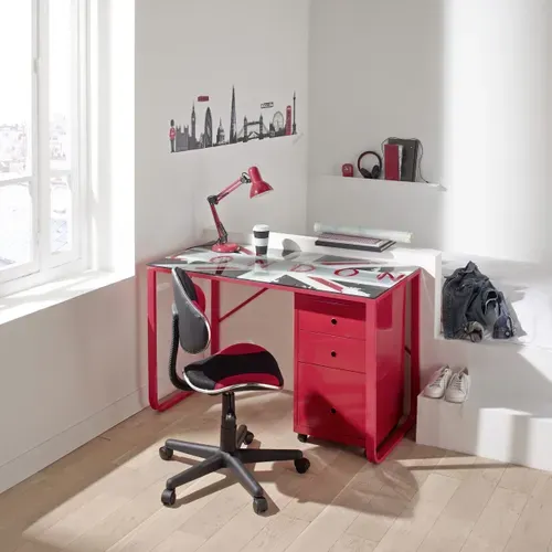 Plateau en verre 120 cm LONDON UK  vue d'ambiance 1