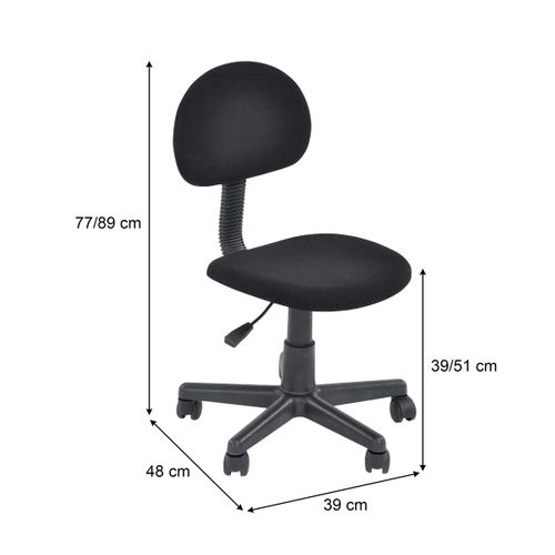 Chaise dactylo AXEL Noir