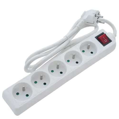 Multiprise avec interrupteur AYA  KF-FB-05K vue de face