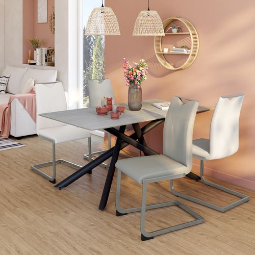 Chaise VANESSA Blanc vue d'ambiance 1