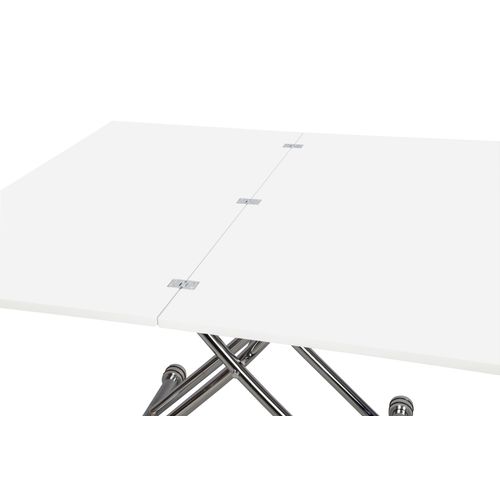 Table relevable 2 en 1 RECTO 2 Blanc laqué vue détaillée