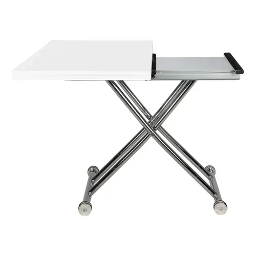 Table relevable 2 en 1 RECTO 2 Blanc laqué
