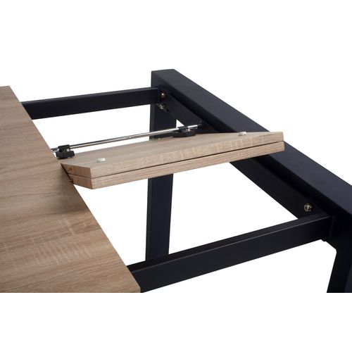 Table L.160/240 + allonges CAMDEN Chêne sonoma/noir