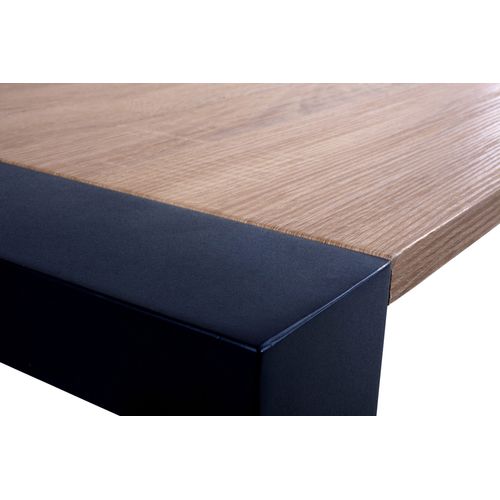 Table L.160/240 + allonges CAMDEN Chêne sonoma/noir