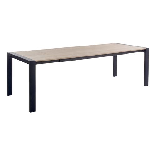 Table L.160/240 + allonges CAMDEN Chêne sonoma/noir