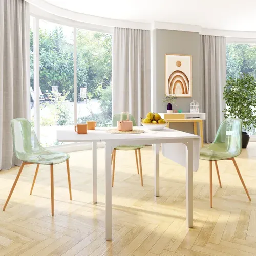 Table extensible L.80/140 cm LISA Blanc