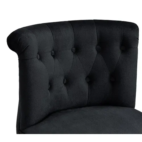 Fauteuil Crapaud SARAH tissu noir